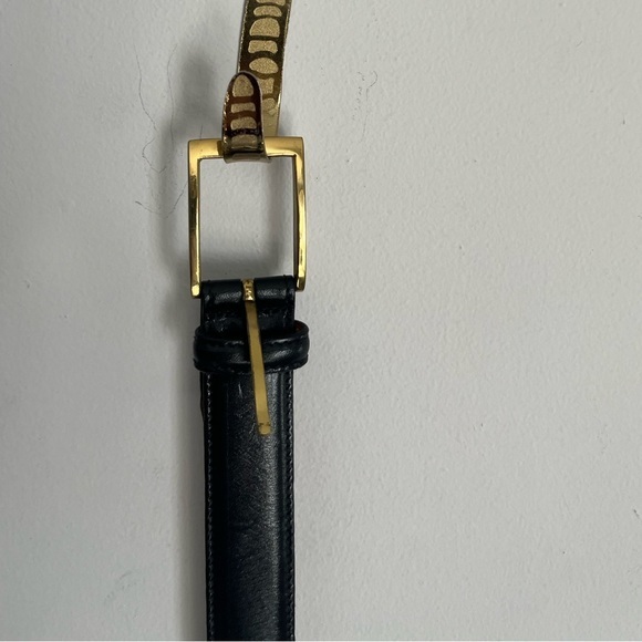 Black Leather‎ Skinny Tarfalgar Belt | Size 38 - Picture 1 of 7